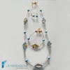 Parure Losanga Marmo Acqua con collana, bracciale e orecchini - PARU0069 - La Fondazione