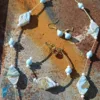 Parure Losanga Marmo Acqua con collana, bracciale e orecchini - PARU0069 - La Fondazione