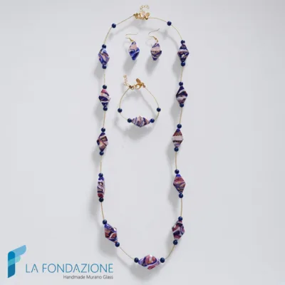 Parure Losanga Lady con collana, bracciale e orecchini - PARU0070 - La Fondazione