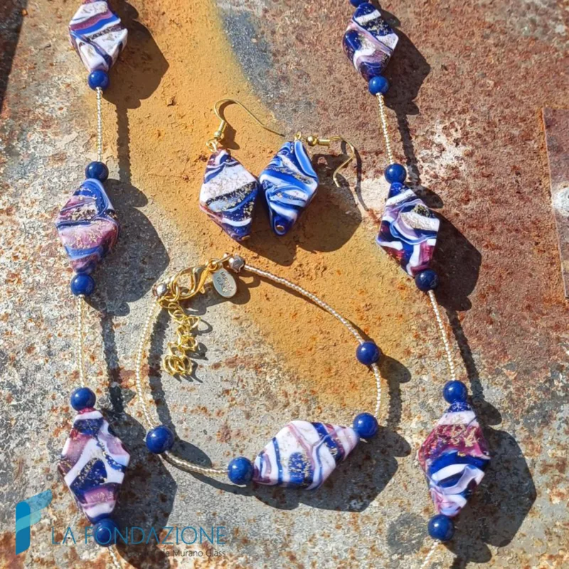 Parure Losanga Lady con collana, bracciale e orecchini - PARU0070 - La Fondazione
