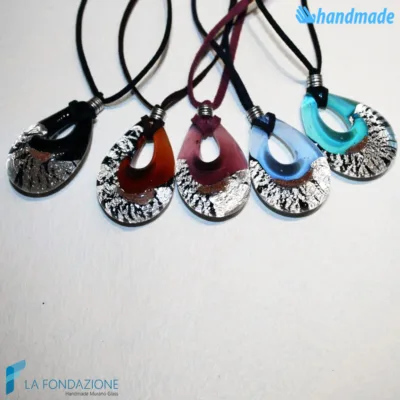 Broken-silver drop pendant
