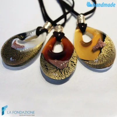 Broken-gold drop pendant