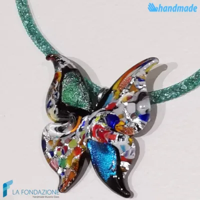 Pendente Farfalla Arlecchino Dicroico