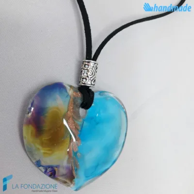 Pendente Cuore Calcedonio Turchese
