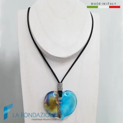 Turquoise Chalcedony Heart Pendant