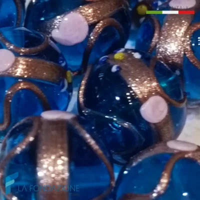 Perle Fiorato Veneziano Blu elettrico