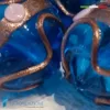 Perle Fiorato Veneziano Blu elettrico